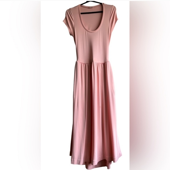 Wilfred Aritzia Oxymore Blush Midi Dress Size Medium - Picture 2 of 7